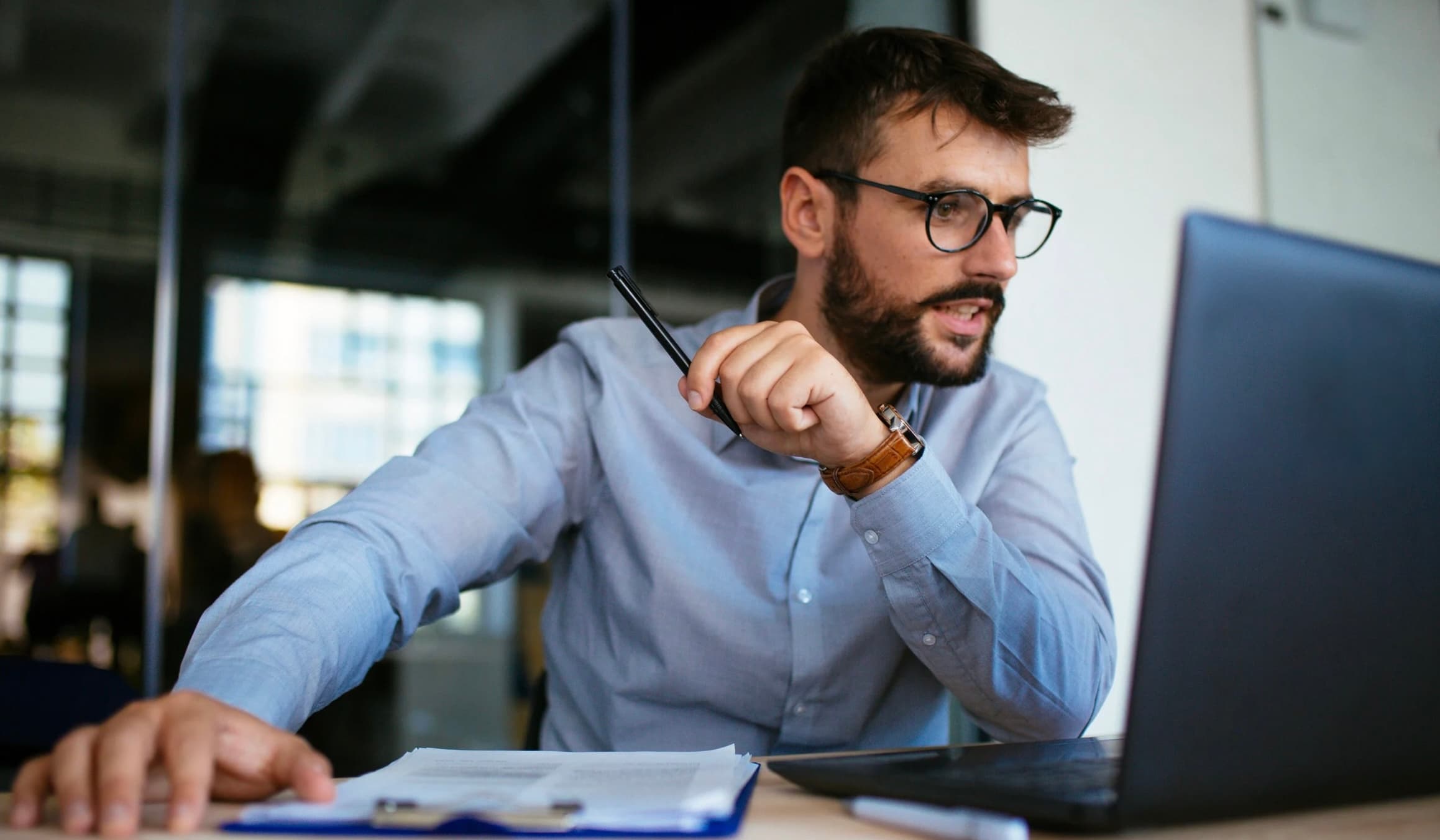 Law firm professional researching vendors